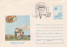 PARACHUTTING, COVER STATIONERY, ENTIER POSTAL, 1994, ROMANIA - Parachutting