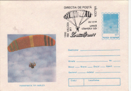 PARACHUTTING, COVER STATIONERY, ENTIER POSTAL, 1994, ROMANIA - Parachutting