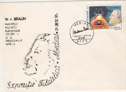 SPACE, COSMOS, APOLLO SPACE SHUTTLE, W.V. BRAUN, COVER STATIONERY, ENTIER POSTAL, 1991, RUSSIA - Russie & URSS