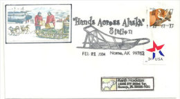 USA.Hands Across Alaska (Course De Traineaux à Travers L´Alaska)  Oblitération Illustrée Nome , Sur Enveloppe Souvenir. - Autres & Non Classés