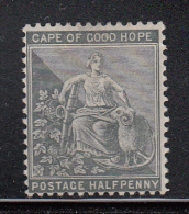 Cape Of Good Hope MH Scott #23 1/2p ´Hope´ Without Frameline, Grey Black Watermark Crown CC - Kap Der Guten Hoffnung (1853-1904)