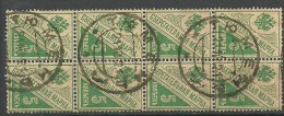 RUSSLAND RUSSIA Russie 1918 Michel 125 In 8-block O Nice Cancel TJUMEN - Usati