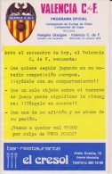 Official Football Programme VALENCIA - RANGERS European Cup Winners Cup 1979 RARE - Abbigliamento, Souvenirs & Varie