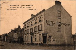 NAMUR     1 CP  Gembloux    Hôtel Lorfèvre  Café Restaurant  Sacré & Coenen Tel 118   1928 - Gembloux