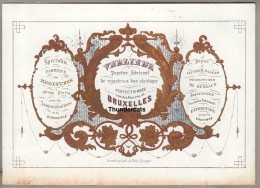 CARTE PORCELAINE +/- 1850 VERLINDE BRUXELLES FABRIQUE PAPIER PORCELEINKAART BRUGES LITHO DAVELUY - Artigianato