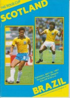 Official Football Programme SCOTLAND - BRAZIL Friendly Match 1987 HAMPDEN PARK In GLASGOW For ROUS CUP - Abbigliamento, Souvenirs & Varie