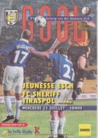 Official Football Programme JEUNESSE ESCH Luxembourg - SHERIFF TIRASPOL Moldova Champions League 2004 Preliminary RARE - Abbigliamento, Souvenirs & Varie