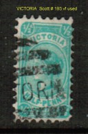VICTORIA    Scott  # 193 VF USED - Used Stamps
