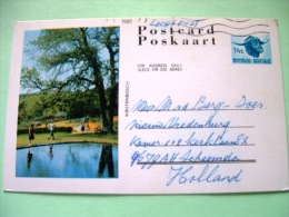 South Africa 1980 Pre Paid Postcard To Holland - Garden Park - Buffalo - Brieven En Documenten