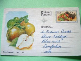 South Africa 1982 Locally Used Pre Paid Postcard - Fruits Pear - Storia Postale