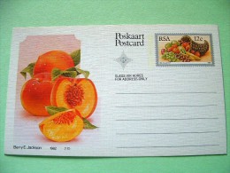 South Africa 1982 Unused Pre Paid Postcard - Fruits - Peach - Brieven En Documenten