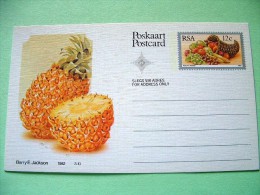 South Africa 1982 Unused Pre Paid Postcard - Fruits - Pinneaple - Brieven En Documenten
