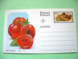 South Africa 1982 Unused Pre Paid Postcard - Fruits - Plum - Briefe U. Dokumente