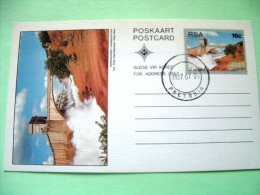 South Africa 1987 Cancelled Pre Paid Postcard - Landscape - Dam - Storia Postale