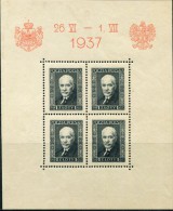 PS0869 Poland 1937 President Sheet 4v MNH - Ungebraucht