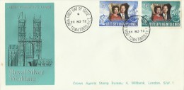 British Virgin Islands 1972 Royal Wedding FDC - Britse Maagdeneilanden