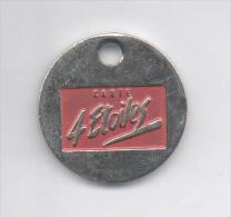 JETON CADDIE 3 SUISES CARTE 4 ETOILES - Trolley Token/Shopping Trolley Chip