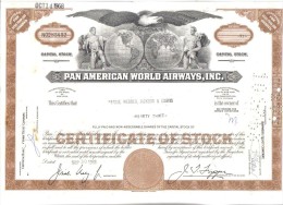 Scripofilia Pan American World Airways Certificate Of Stock 93 + 80 + 50 + 49 + 48 + 40 + 25 + 23 + 10 + 5 + 2  Doc.033 - Fliegerei