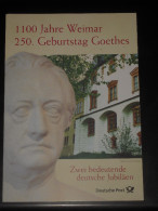 FDC Brochure Allemagne Deutschland 1100 Jahre Weimar - 250. Geburtstag Goethes 14.1.1999 - 12.8.1999 - 1e Jour – FDC (feuillets)