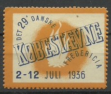 DENMARK Dänemark Danmark 1936 Advertising Stamp Reklamemarke Frederica MNH - Unused Stamps