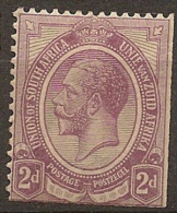 SOUTH AFRICA 1913 2d KGV Wmk Inv SG 6w HM #CM128 - Neufs