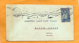 Portugal 1947 Cover Mailed To USA - Briefe U. Dokumente