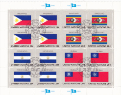Delcampe - UNITED NATIONS, PHILIPPINES, SWAZILAND, NICARAGUA, BURMA, CANCELATION FDC, MINISHEET - Briefmarken