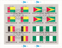 Delcampe - UNITED NATIONS, CAPE VERDE, GUYANA, BELGIUM, NIGERIA, CANCELATION FDC, MINISHEET - Briefmarken