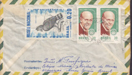 Brasil Via Aerea Par Avion 1968 Cover Letra VOORBURG Netherlands Bird Vogel Oiseau Paul Harris Rotary (Pair) (2 Scans) - Posta Aerea