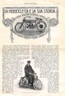 02205 "LA MOTOCICLETTA E LA SUA STORIA - TOURING CLUB ITALIANO ESTRATTO DALLA RIVISTA ". ORIGINALE. - Motorfietsen