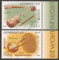 AZERBAÏDJAN // AZERBAYAN - EUROPA – CEPT 2014 THEME ANNUEL " INSTRUMENTS De MUSIQUE" - SERIE 2  TIMBRES - 2014