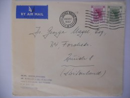 Hong Kong Lettre De 1957 Pour Zurich - Covers & Documents