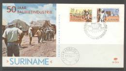 SURINAME 1966 FDC E51 BLANCO VERY FINE BAUXIET - Surinam ... - 1975