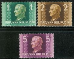 HUNGARY 1941 EVENTS History Army People ADMIRAL NICHOLAS HORTHY - Fine Set MNH - Unused Stamps