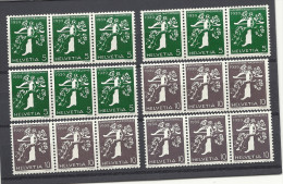 1939 Landi 3er Streiffen 5 RP Und 10 Rp **/* Teilweise Mit Kontrollnummer - Coil Stamps