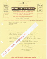 Lettre 1936 SHEFFIELD - GENERAL REFRACTORIES - Producers Of Fire And Heat Resisting And Heat Insulating Bricks - Reino Unido