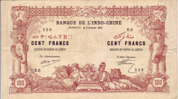 Banque De L'Indochine. Djibouti - Billet De 100 Francs - RARE - - Indocina