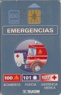 CARTE-PUCE-ARGENTINE-1992-100 PULSOS-GEM--EMERGENCIAS-URGENCE-TBE - Argentina