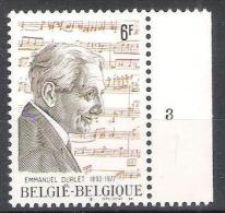 Belgie OCB 1952 (**) Met Plaatnummer 3. - 1971-1980