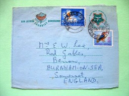 South Africa 1967 Front Of Aerogramme To England - Gold Smelting - Plane - Bird Kingfisher - Covers & Documents