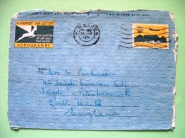 South Africa 1971 Aerogramme To England - Plane Over Table Mountain - Flying Gazelle Antelope - Covers & Documents