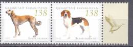 2005. Kazakhstan, Hunted Dogs, 2v In Strip, Joint Issue, Mint/** - Kazakhstan