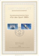 BRD / First Day Sheet (1985/05) 5300 Bonn 1: Bowling - 100 Years Of German Bowler Federation; Canoe World Championships - Bowls