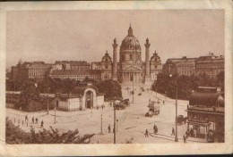 Austria- Postcard Circulated In 1925 To Romania In Bukovina Gura Humor - Wien - Karlsplaz Mit Karlskirche - 2/scans - Churches