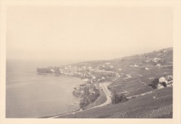 Photo Originale 1954 Corniche Du Lac Léman Grandvaux - Grandvaux