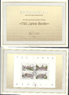 Deutschland Berlin ETB Ersttagsblatt FDC 1/1987 750 Jahre Block 8 Michel Nr.n 772 773 774 775 - 1st Day – FDC (sheets)