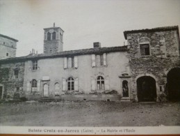 CPA Sainte Croix En Jarrez.La Mairie Et L'église - Otros & Sin Clasificación