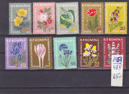 MEDICINAL PLANTS, MI 1814/23, MNH**, 10 STAMPS, 1959, ROMANIA - Neufs