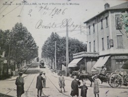 CPA Oullins Le Pont D'oullins Et La Montée. Tramway Commerces - Oullins