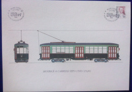 Italia 2000 Milano - 8° Mostra Filatelica 3 Cartoncini Dim 30 X 20 Mm  - PP0058 - Tranvías